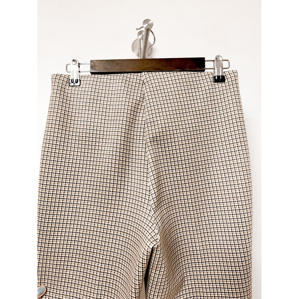 Adrianna Papell Winter Casual Plaid Slim Leg Career Pants Tan Brown Size 8 - Picture 5 of 12